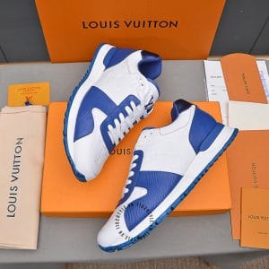 Giày Louis Vuitton Run Away Sneaker trắng phối xanh dương - Ảnh 4