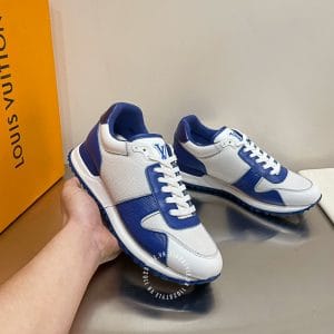Giày thể thao LV Sneakers nam màu trắng phối xanh dương hot hit - Ảnh 4