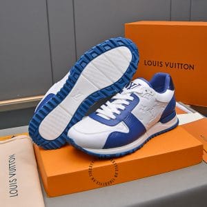 Giày Louis Vuitton Run Away Sneaker trắng phối xanh dương - Ảnh 6