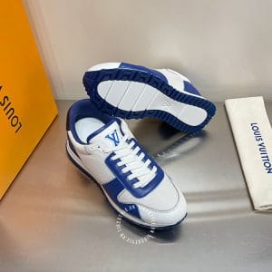 Giày thể thao LV Sneakers nam màu trắng phối xanh dương hot hit - Ảnh 3