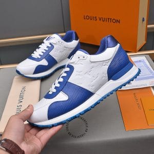Giày Louis Vuitton Run Away Sneaker trắng phối xanh dương - Ảnh 3