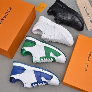 Giày Louis Vuitton Run Away Sneaker trắng phối xanh dương - Ảnh 10