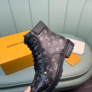 Giày Louis Vuitton cổ cao boot nam màu đen họa tiết monogram - Ảnh 8