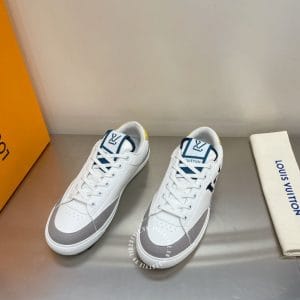 Giày Louis Vuitton sneaker trắng phối màu ghi - Ảnh 3