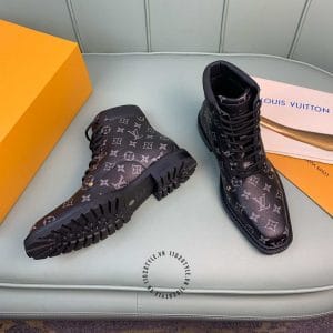 Giày Louis Vuitton cổ cao boot nam màu đen họa tiết monogram - Ảnh 4