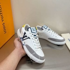Giày Louis Vuitton sneaker trắng phối màu ghi - Ảnh 5