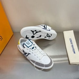 Giày Louis Vuitton sneaker trắng phối màu ghi - Ảnh 4