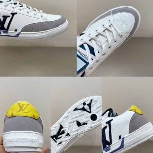 Giày Louis Vuitton sneaker trắng phối màu ghi - Ảnh 9