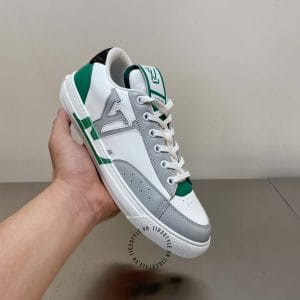 Giày Louis Vuitton hàng hiệu sneaker phối màu trắng ghi xanh - Ảnh 5