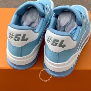 Giày Louis Vuitton Sneaker xanh da thật họa tiết nổi trẻ trung - Ảnh 9