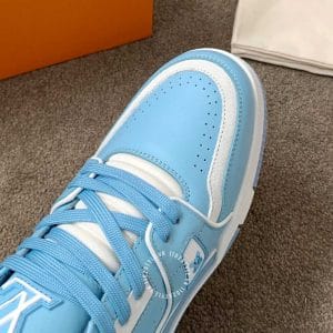 Giày Louis Vuitton Sneaker xanh da thật họa tiết nổi trẻ trung - Ảnh 4