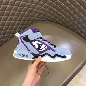 Giày LV Sneakers nam xanh họa tiết nổi độc lạ - Ảnh 7