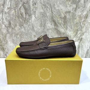 Giày Louis Vuitton nam dáng moca màu nâu đỏ phiên bản cao cấp - Ảnh 7