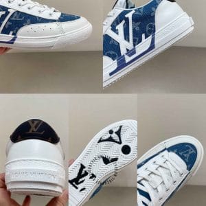 Giày nam Louis Vuitton sneaker vải denim phối da - Ảnh 10