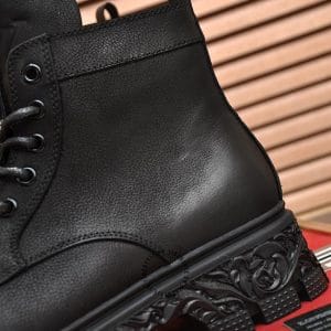 Giày Louis Vuitton nam cao cổ dây buộc màu đen cao cấp - Ảnh 7