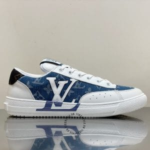 Giày nam Louis Vuitton sneaker vải denim phối da - Ảnh 9