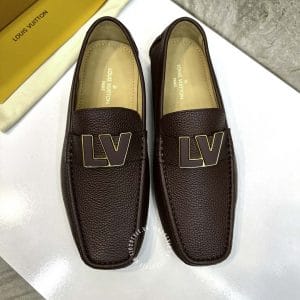 Giày Louis Vuitton nam dáng moca màu nâu đỏ phiên bản cao cấp - Ảnh 2