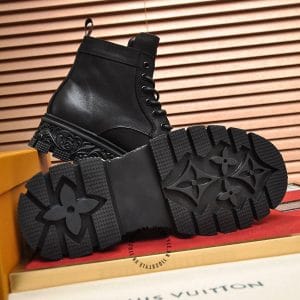 Giày Louis Vuitton nam cao cổ dây buộc màu đen cao cấp - Ảnh 8