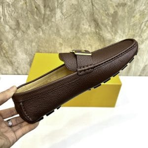 Giày Louis Vuitton nam dáng moca màu nâu đỏ phiên bản cao cấp - Ảnh 8