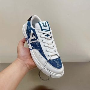 Giày nam Louis Vuitton sneaker vải denim phối da - Ảnh 7