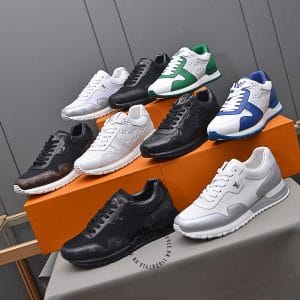 Giày Louis Vuitton Run Away Sneaker trắng phối xanh lá cây hot hit - Hình ảnh 9