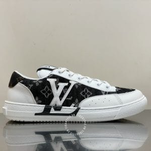 Giày nam Louis Vuitton sneaker trắng đen họa tiết monogram - Ảnh 7
