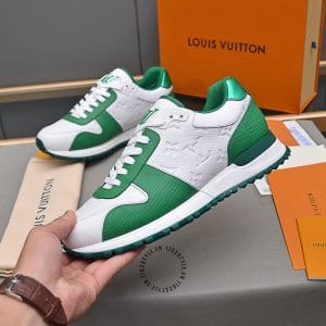 Giày Louis Vuitton Run Away Sneaker trắng phối xanh lá cây hot hit - Hình ảnh 3