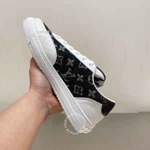 Giày nam Louis Vuitton sneaker trắng đen họa tiết monogram - Ảnh 6