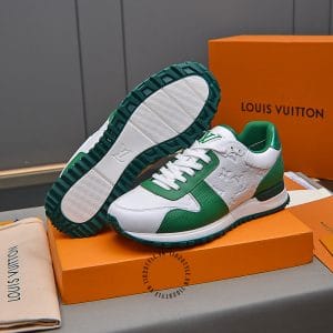 Giày Louis Vuitton Run Away Sneaker trắng phối xanh lá cây hot hit - Hình ảnh 7