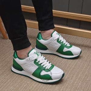 Giày Louis Vuitton Run Away Sneaker trắng phối xanh lá cây hot hit - Hình ảnh 8