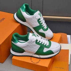 Giày Louis Vuitton Run Away Sneaker trắng phối xanh lá cây hot hit - Hình ảnh 2
