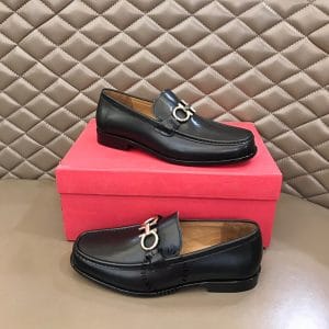 Giày lười Salvatore Ferragamo nam logo kim loại cao cấp - Hình ảnh 3