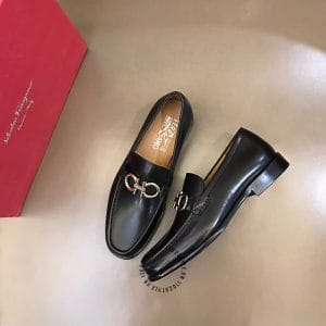 Giày lười Salvatore Ferragamo nam logo kim loại cao cấp - Hình ảnh 2