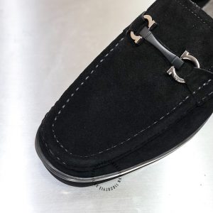 Giày lười cao cấp Salvatore Ferragamo đen da lộn sang trọng - Ảnh 6