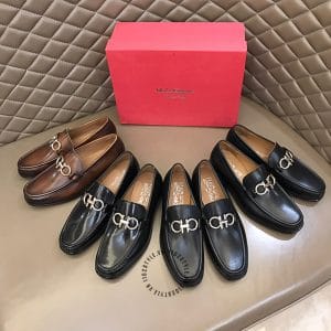 Giày lười Salvatore Ferragamo nam logo kim loại cao cấp - Hình ảnh 8