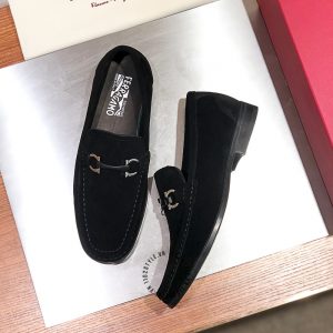 Giày lười cao cấp Salvatore Ferragamo đen da lộn sang trọng - Ảnh 5
