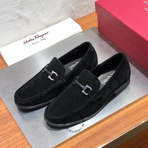 Giày lười cao cấp Salvatore Ferragamo đen da lộn sang trọng - Ảnh 3