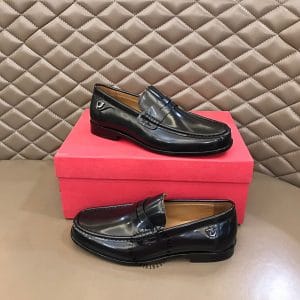 Giày lười hàng hiệu Salvatore Ferragamo màu đen da bóng - Ảnh 3
