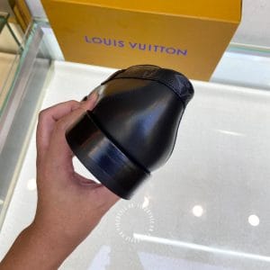 Giày lười Louis Vuitton nam da bò màu đen logo LV giá tốt - Ảnh 9