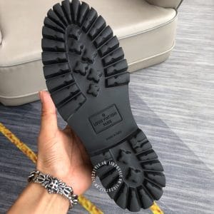 Giày lười Louis Vuitton màu đen sần họa tiết Monogram hàng hiệu - Ảnh 9