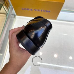 Giày lười nam da thật màu đen thiết kế đơn giản - Hình ảnh 7