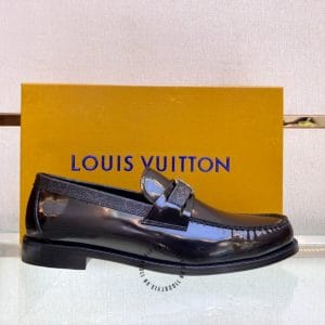 Giày Louis Vuitton nam loafer màu đen họa tiết Monogram - Hình ảnh 6
