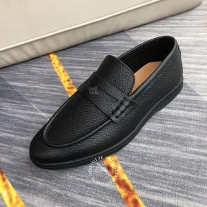 Giày lười Louis Vuitton nam da sần màu đen siêu cấp giá tốt - Ảnh 5
