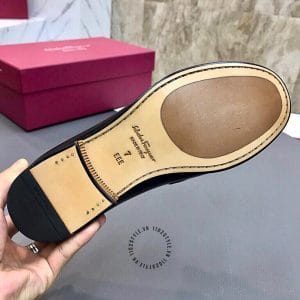 Giày Salvatore Ferragamo dáng Loafer logo bạc hàng hiệu - Ảnh 8