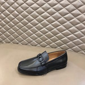 Giày lười Salvatore Ferragamo màu đen logo đen cao cấp - Ảnh 8