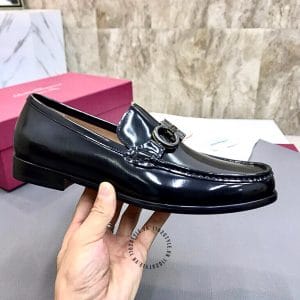 Giày Salvatore Ferragamo dáng Loafer logo bạc hàng hiệu - Ảnh 6