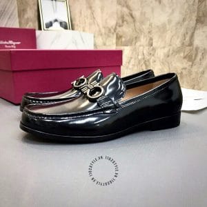 Giày Salvatore Ferragamo dáng Loafer logo bạc hàng hiệu - Ảnh 3