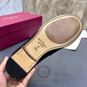Giày Lười Nam Salvatore Ferragamo màu nâu da sần hàng hiệu - Ảnh 7