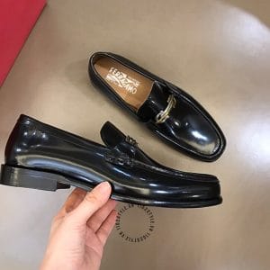 Giày Lười Nam Salvatore Ferragamo da bóng màu đen cao cấp - Ảnh 3