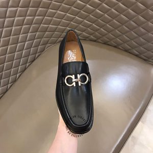 Giày lười nam Sanvatore Ferragamo màu đen hàng hiệu giá tốt - Ảnh 5